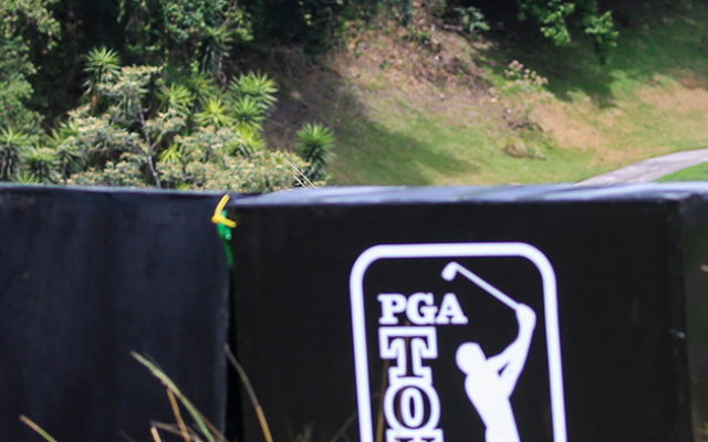 Señor jugando golf